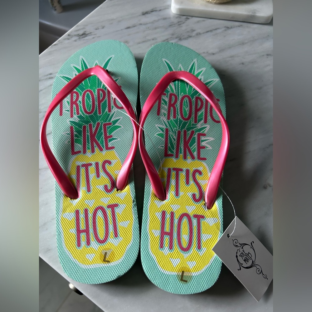 Tropical Pink Flip Flops